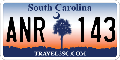 SC license plate ANR143