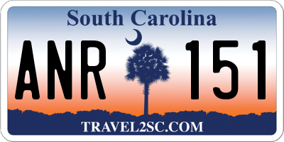 SC license plate ANR151