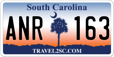 SC license plate ANR163
