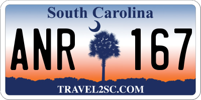 SC license plate ANR167