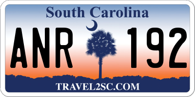 SC license plate ANR192