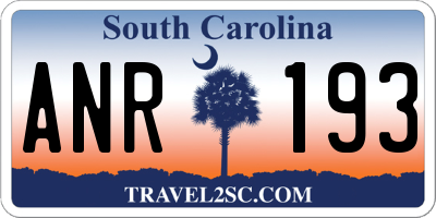 SC license plate ANR193