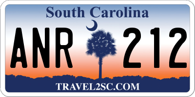 SC license plate ANR212