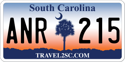 SC license plate ANR215