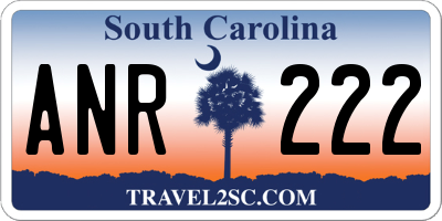 SC license plate ANR222