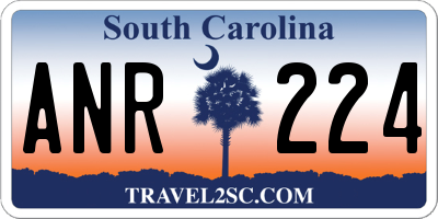 SC license plate ANR224