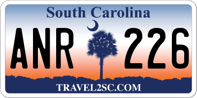 SC license plate ANR226