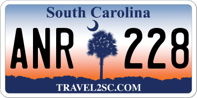 SC license plate ANR228