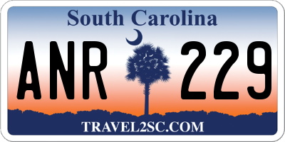 SC license plate ANR229