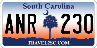 SC license plate ANR230