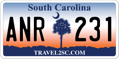 SC license plate ANR231