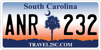 SC license plate ANR232