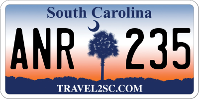 SC license plate ANR235