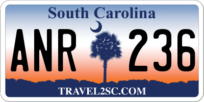 SC license plate ANR236
