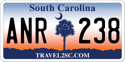 SC license plate ANR238