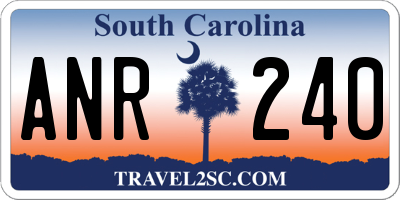 SC license plate ANR240