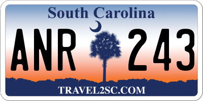 SC license plate ANR243