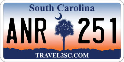 SC license plate ANR251
