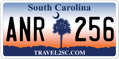 SC license plate ANR256