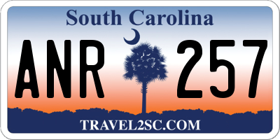 SC license plate ANR257