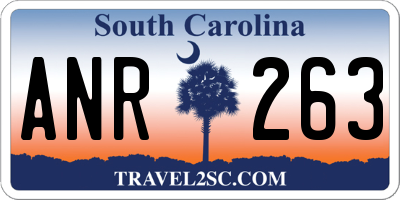 SC license plate ANR263
