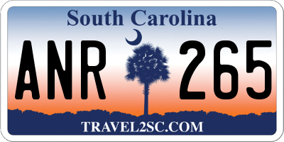 SC license plate ANR265