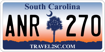 SC license plate ANR270
