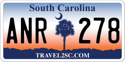 SC license plate ANR278