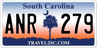 SC license plate ANR279