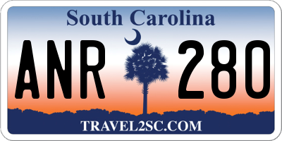 SC license plate ANR280