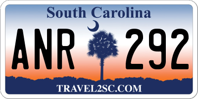 SC license plate ANR292