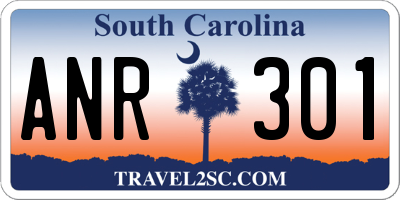 SC license plate ANR301