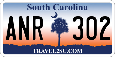 SC license plate ANR302
