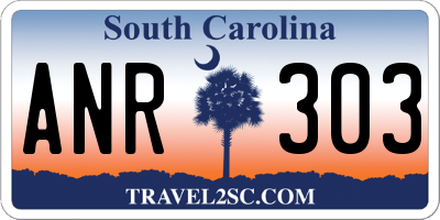 SC license plate ANR303