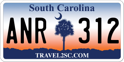 SC license plate ANR312