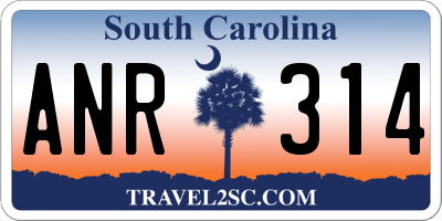 SC license plate ANR314