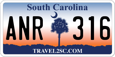 SC license plate ANR316