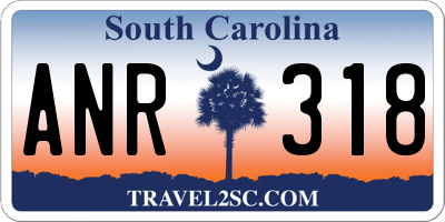 SC license plate ANR318