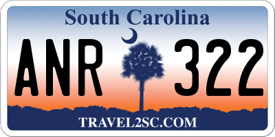 SC license plate ANR322