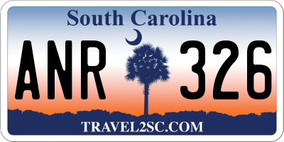 SC license plate ANR326