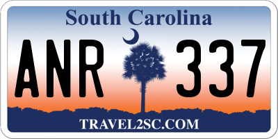 SC license plate ANR337