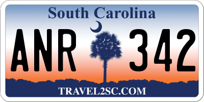 SC license plate ANR342