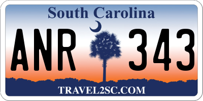 SC license plate ANR343