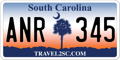 SC license plate ANR345