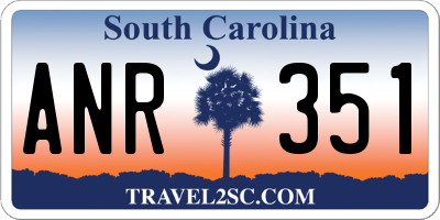 SC license plate ANR351