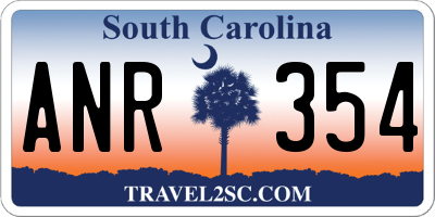 SC license plate ANR354