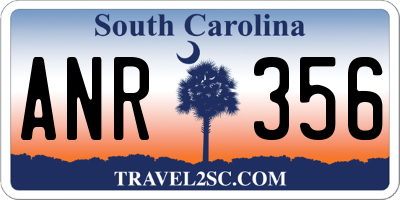 SC license plate ANR356