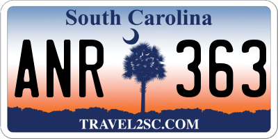 SC license plate ANR363