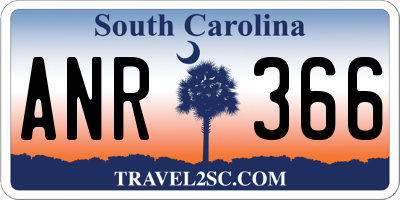 SC license plate ANR366