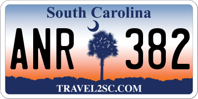 SC license plate ANR382